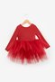 Red Tutu Skirt Long Sleeve Baby Girl Ballerina Dress - Miranda - 2