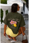 -Women's Printed T-Shirt Oversize 100% Cotton Comfortable Casual Style