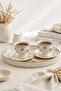 Queen Rebecca 4 Piece 2 Person Porcelain Coffee Cup Set 100 ml - 2