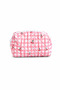 Women's Makeup Bag - Plaid Cherry Pattern