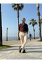 Men's Relaxed Fit 100% Cotton Linen Navy Blue Shirt - 7