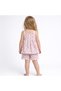 Girl's Floral Patterned Shorts Set Pink and White Summer 2-Piece Combination - 3
