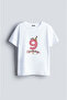 Birthday Happy Brithday 9 Years Old Printed 100% Cotton Fabric White T-Shirt