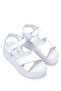 Children's Genuine Leather White Flat Sandals - 2