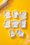 8-Piece Cute Animals Cookie Mold Set – 3D Printing Cutters & Stamp Set – Sugar Dough and Cookie Making Mold