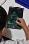 تابلت رسم بشاشة LCD مقاس 8.5 بوصة - لوحة كتابة رقمية - تأثير رسم باللون الأخضر النيون - تابلت تعليمي وإبداعي للرسومات - 6