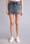 100% Cotton High Waist Mini Jean Skirt H0636Ax26Sm - 3