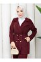 Women's Waist Tunnel Blazer Jacket Set - 4