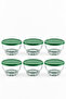 Set of 6 Pudding Bowls with Green Lids, Glass Dessert and Custard Bowls, 280 Cc - 5