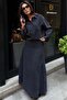 Smoked Tencel Shirt Skirt Set Mg2788 - 5