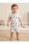 Baby Boy 100% Cotton Rabbit Patterned Summer Baby Pajama Set - 2