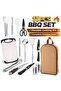 Portable Camping Cooking Utensil Set Outdoor BBQ Kitchen Tool Kit with Bag