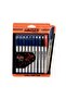 10 pcs Gliss Orange Ball Point Pen Set, Assorted