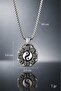 Stainless Steel Antique Anthracite Yin Yang Necklace - 4