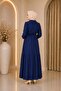 Modern Cut Lara Half Buttoned Shirt Collar Hijab Dress - 4
