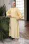 Yellow Elastic Sleeves Zippered Jacket Skirt Set - 2