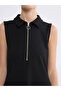 Black Polo Neck Pique Mini Dress