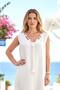 Cream Colored Linen Dress with Rope Detail - 2