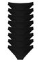Glb-Stl41414 8 Pieces Super Eco Set Lycra Women's Slip Panties Black