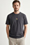 100% Cotton Compact Combed Single Jersey Kapipara Embroidered Trend Fit Tok Fabric Men's T-Shirt Relaxed Cut Antra