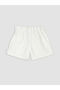 White Elastic Waist Girl's Shorts Skirt - 2