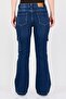 Women Regular Fit Washed Stretchable Flare Denim, Blue - 4
