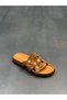 Terra Tan Suede Genuine Leather Pin-On Casual Slippers - 5