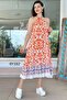 Halter Neck Viscose Dress 6Y192