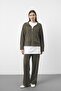 Khaki Tencel Natural Textured Jacket, Trousers and 100% Cotton T-Shirt 3-Piece Set - 5