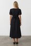 Black Gathered Side Belted Balloon Sleeve Woven Dress Alc-X15521 - 4