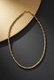 Colorful Cylinder Beaded Necklace - Gold Color Detailed