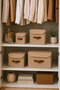 Set of 2 Jute Organizer Boxes with Lids – 20X20X20 cm - 25X25X25 cm Foldable Storage Box Organizer Set – for Closet, Shelf, and Bathroom Organization - 7