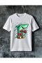 Kopek Baligi Boks Printed Oversize T-Shirt
