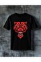 Red Devil Aggressive Head Printed Oversize T-Shirt
