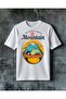 Mountain Landscape Printed Oversize T-Shirt