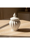 14cm - Premium Concrete - White Storage Box with Pointed Lid
