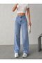 Ice Cream Flexible Lycra Boyfriend Wide-Leg Denim Pants - 4