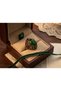 Bronze Vintage Women's Ring Authentic Copper Jewelry Green Stone Red Zircon Oval Sultans Adjustable - 5