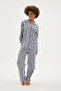 New Top Quality Women's Apaj Collar Women's Gaffur Patterned Pajama Set - 4