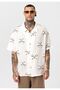 Patterned Short Sleeve Pocketless Oversize Shirt - 2