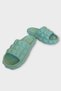 Embossed Textured Beach Pool Outdoor Women's Slippers Water Green - 3