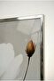 Soft White Floral Modern 2-Piece Glass Painting Set with Silver Metal Frame for Home and Office - 4