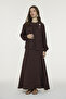 Brooch Detailed Jacket Dress Coffee Suit 1957