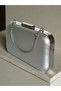 Silver Gray Lame Anti-Scratch Matte Leather Women's Evening Dress Bag Wedding Engagement Graduation - 4