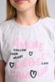 Crew Neck Printed Short Sleeve Gray T-Shirt Girls H7240A826Hs - 4