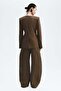 Linen-blend balloon trousers - 4