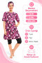 Patterned Hijab Swimsuit Set Including Bonnet Half Sleeves Stretchy Fabric Women's Swimwear Set - 7