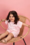 Girl's Bat Sleeve Summer Printed Shorts Set 1-6 Years Old - 6