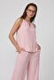 طقم بلوزة وبنطلون فضفاض بياقة هالتر من بيليسيلي