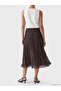 Vizyon New Season Polka Dot Chiffon Pleated Skirt with Elastic Waist - 3